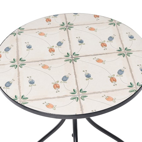 Stolik bistro CARONA 60 cm 60 cm Metal Czarny