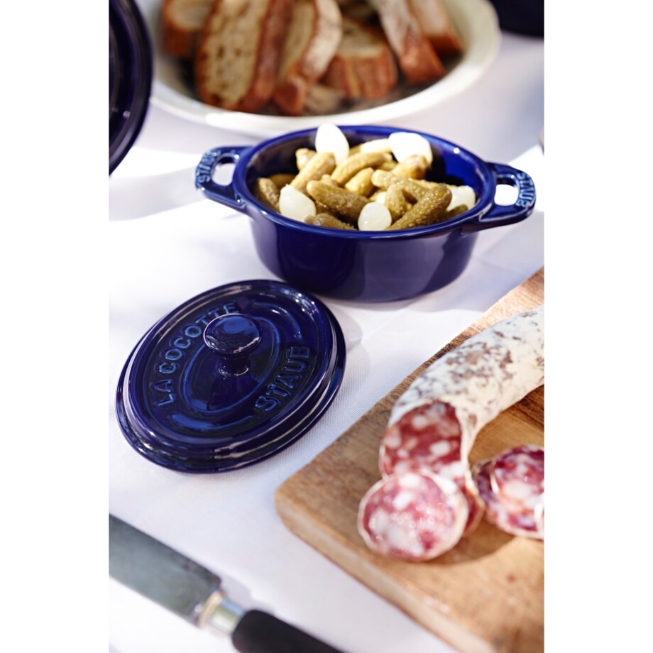 Staub Mini Cocotte Owalny - 200 ml, Niebieski
