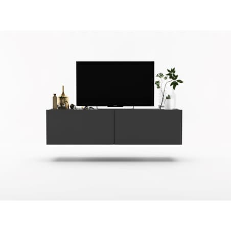 Wisząca Szafka RTV Komoda Loft Industrialna Grafit MAT 120 cm