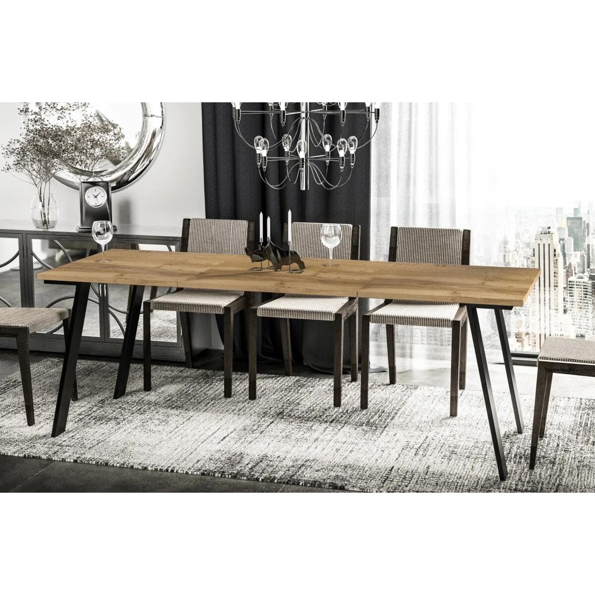 Stół rozkładany LIWIA 130(210)x80 dąb wotan