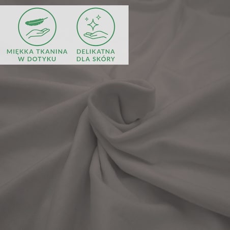 Prześcieradło z bawełny jersey z elastanem z gumką 90x200 kolor antracyt