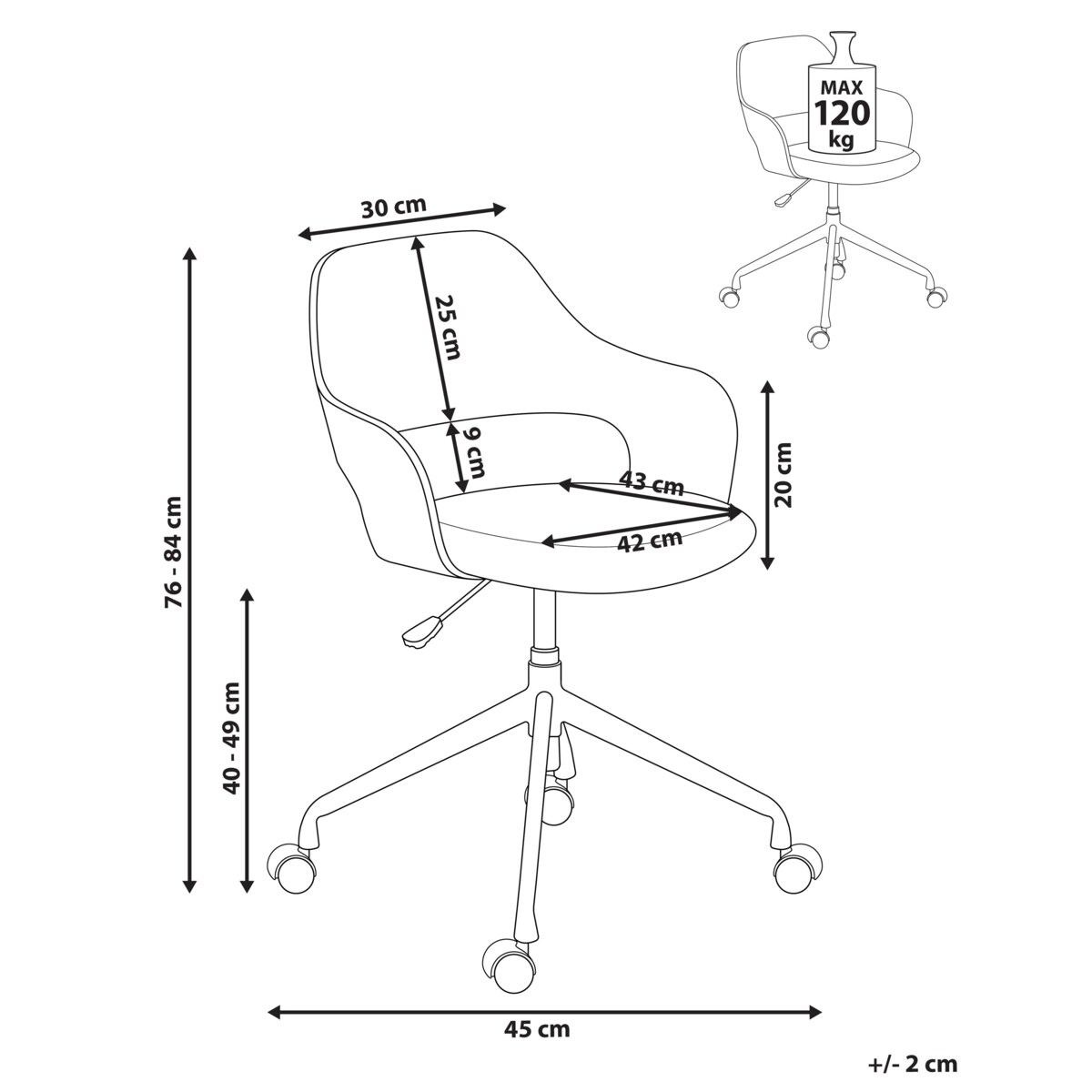 Fotel biurowy NOVATO Len Jasnobeżowy