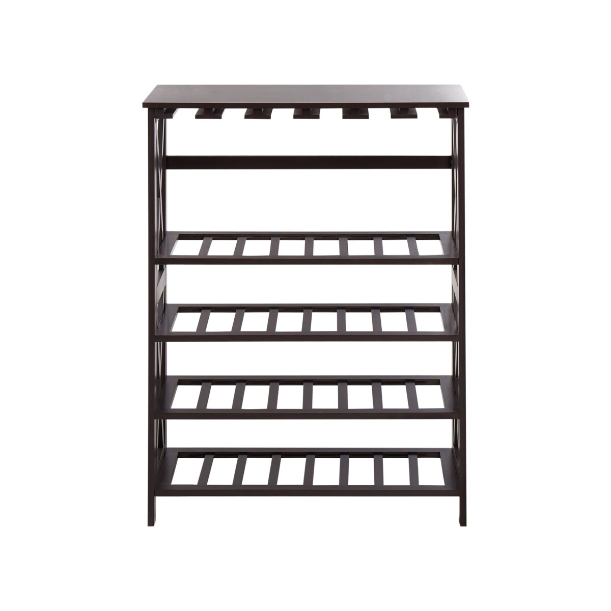 Stojak na wino ROTHESAY 90 cm Ciemnobrązowy