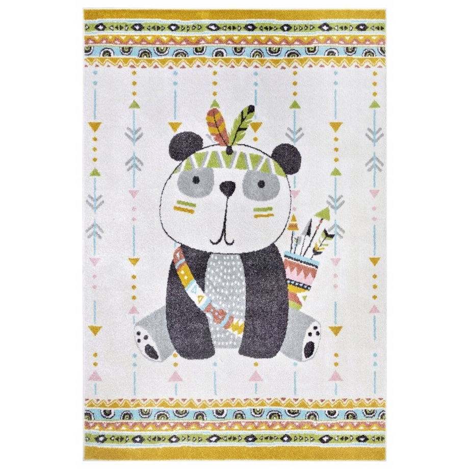 Dywan dziecięcy 160x235cm,kolorowy, panda indianin,miękki włosie