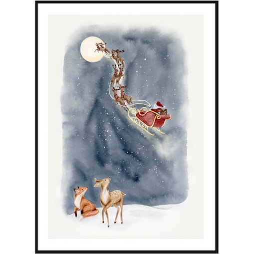 Poster Story, Plakat, Obraz - Sanie Mikołaja, wymiary 42 x 60 cm