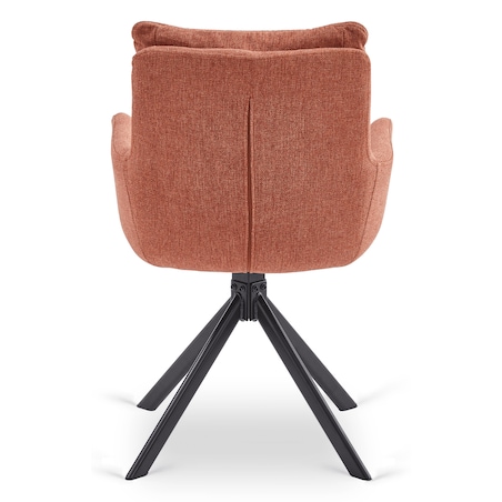 Krzesło Obrotowe Kubełkowe Tapicerowane Do Jadalni Salonu Rudy PAUL