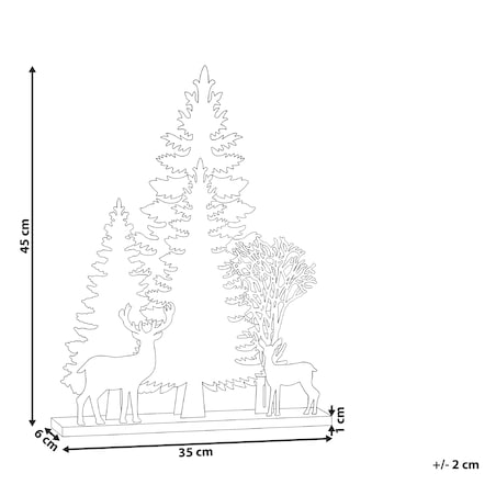 Dekoracja świąteczna LED GISSELAN 45 cm Biały
