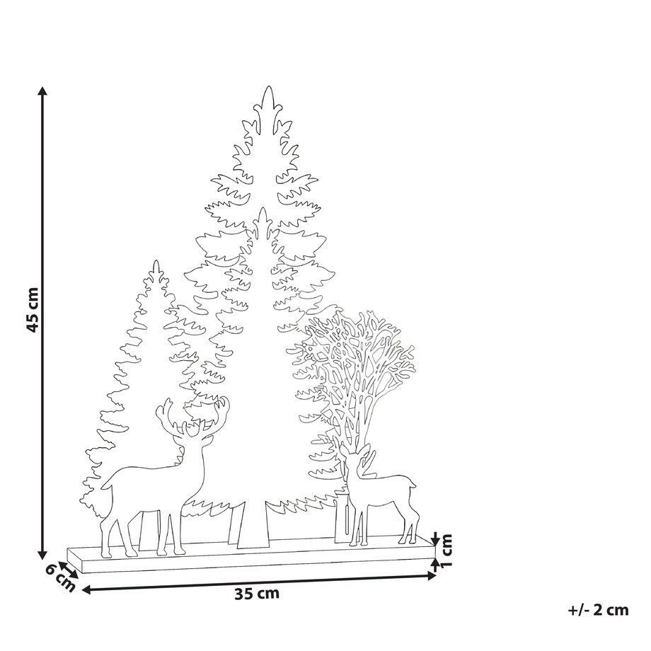 Dekoracja świąteczna LED GISSELAN 45 cm Biały