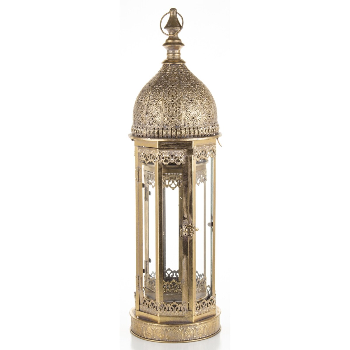 Lampion metalowy 2 szt. 76x21x21 i 58x14x14 cm CUPOLA-2