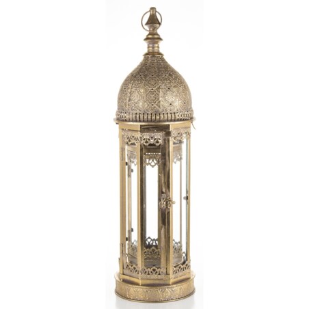 Lampion metalowy 2 szt. 76x21x21 i 58x14x14 cm CUPOLA-2