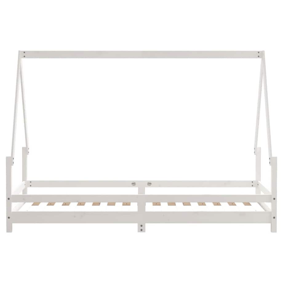 vidaXL Rama łóżka dla dzieci, biała, 90x200 cm, drewno sosnowe