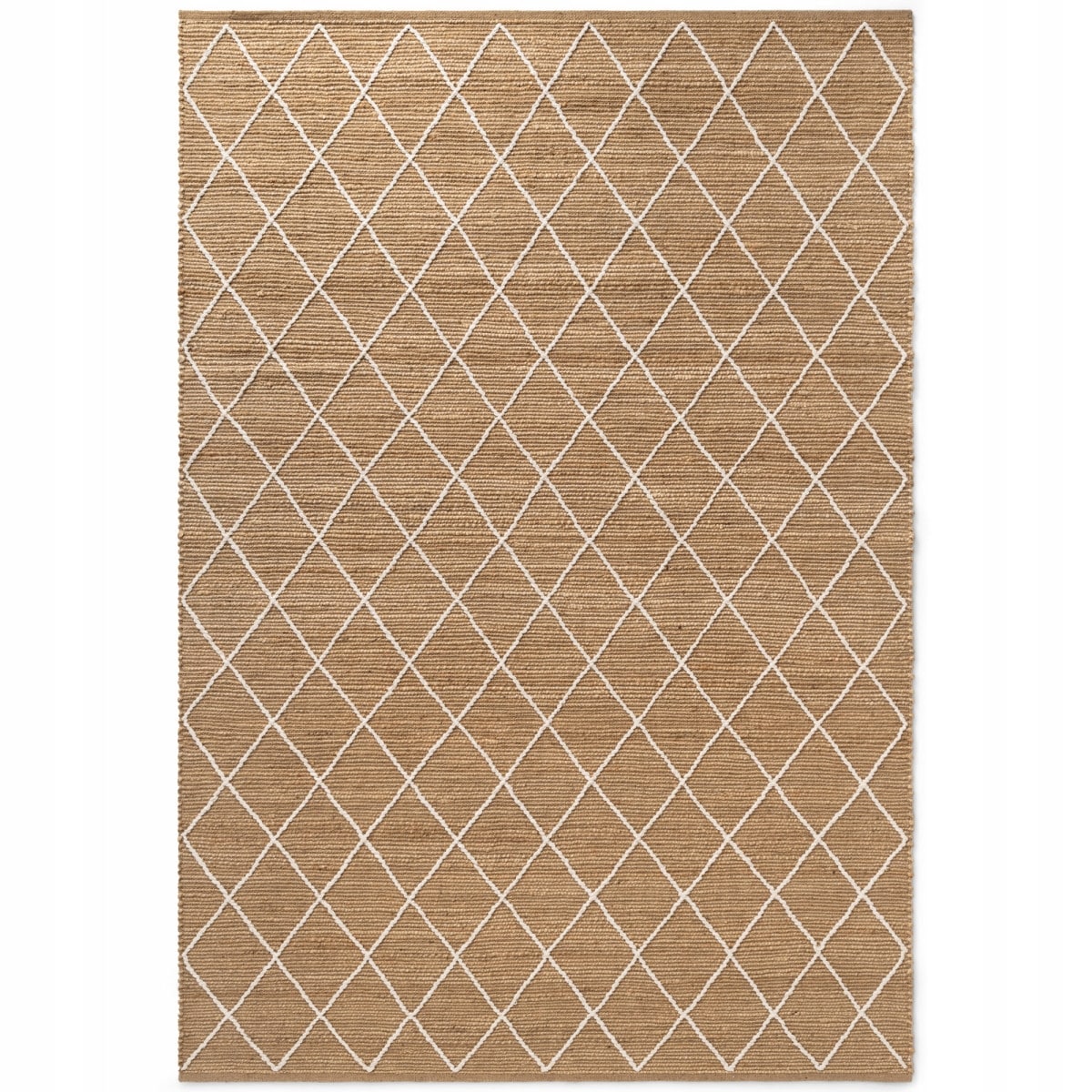 Dywan jutowy boho do salonu 200x300cm, naturalny beżowy dywan z juty