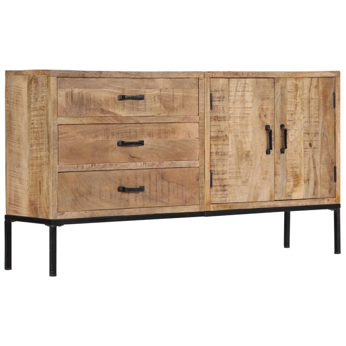 vidaXL Szafka, 140x35x75 cm, lite drewno mango