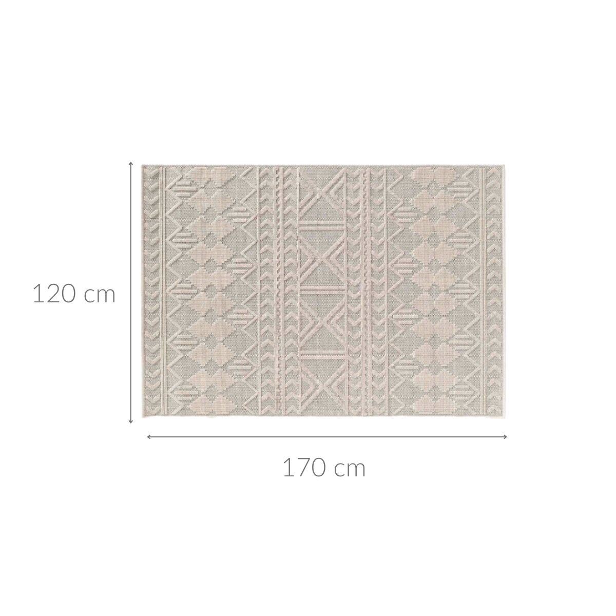 Prostokątna mata podłogowa z tłoczonym wzorem