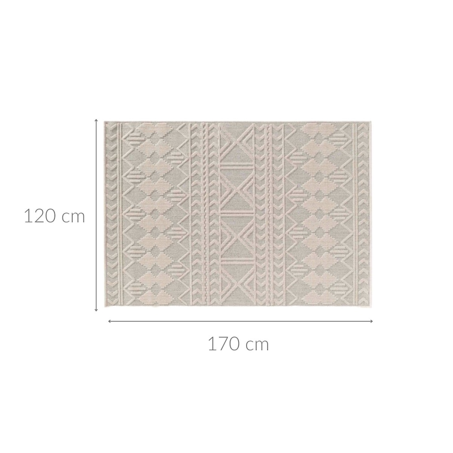 Prostokątna mata podłogowa z tłoczonym wzorem