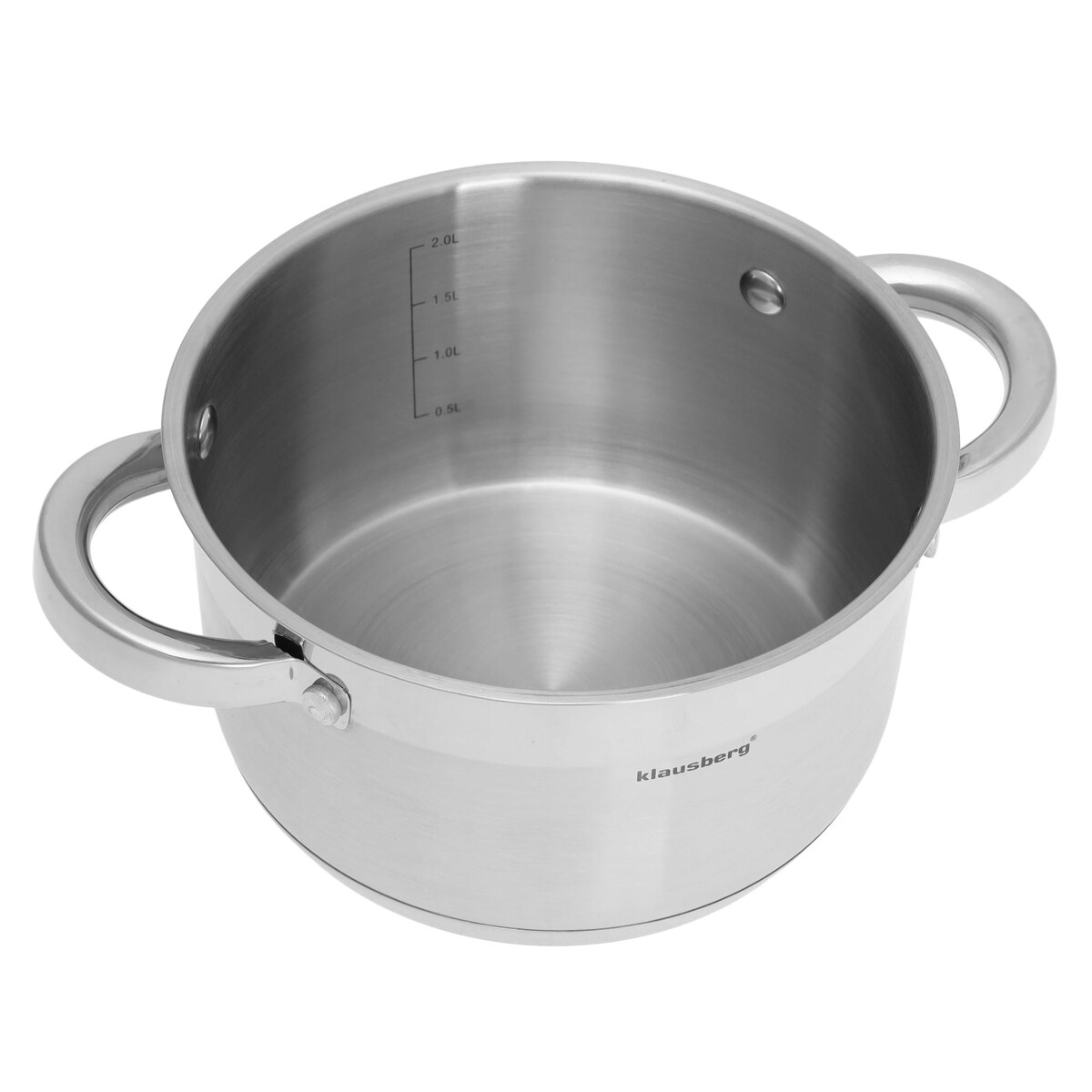 Garnek stalowy z pokrywką indukcja gaz 2.6L 18cm KLAUSBERG