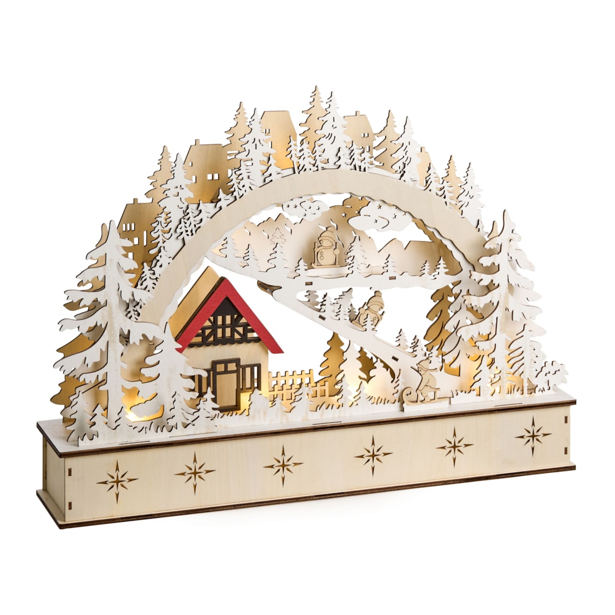 Dekoracja świąteczna LED GOKSJO 33 cm Jasnobrązowy