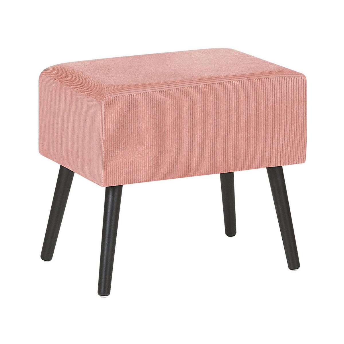 Stolik nocny sztruksowy różowy EUROSTAR