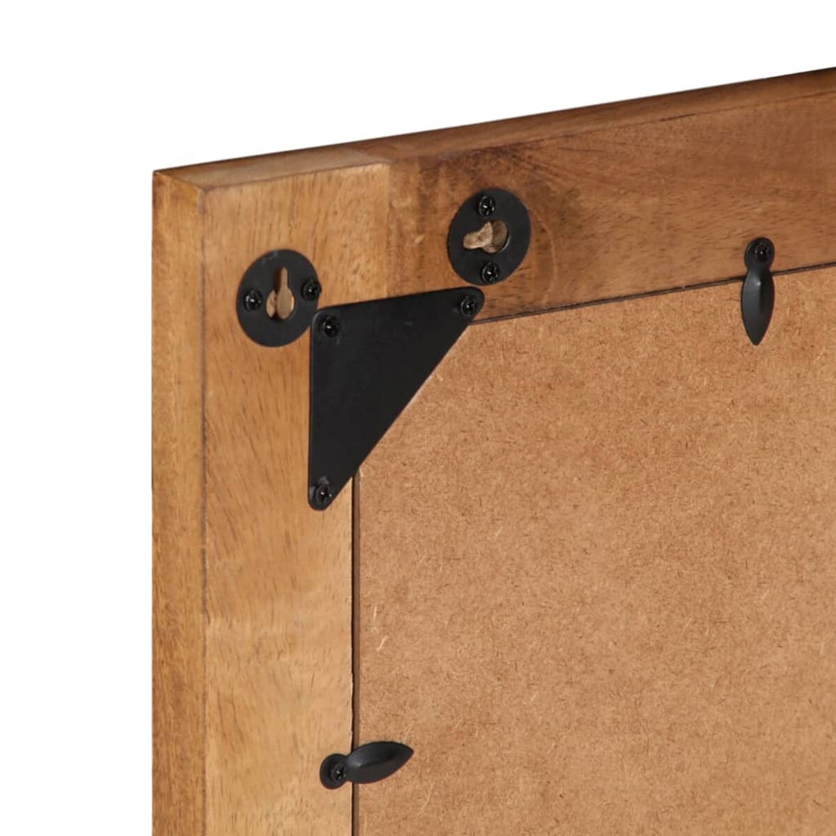 vidaXL Lustro łazienkowe, 50x70x2,5 cm, lite drewno mango i szkło