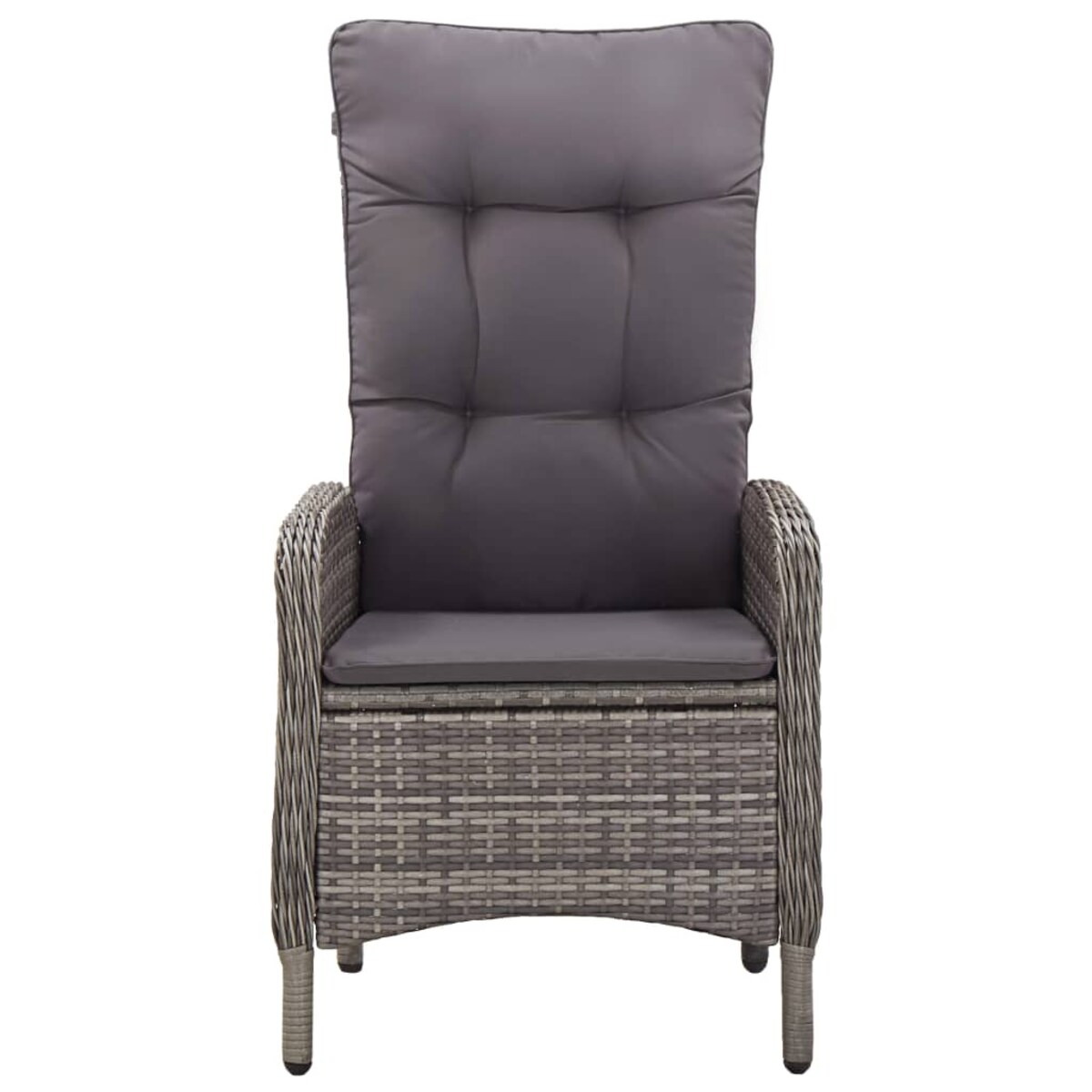 vidaXL 11-częściowy zestaw mebli ogrodowych, polirattan, szary