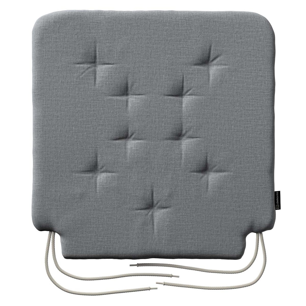 Poduszka na krzesło Olek, ciemno szary welwet, 42 x 41 x 3,5 cm, Ingrid