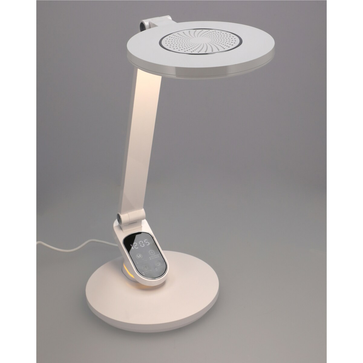 Lampka Biurkowa Szkolna Na Biurko Stołowa Led Trzy Barwy Do Pracy Z Zegarem