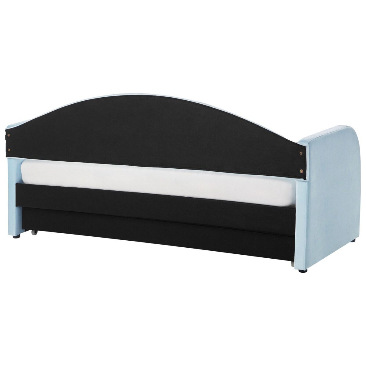 Łóżko wysuwane Welur EYBURIE 90 x 200 cm Błękitny