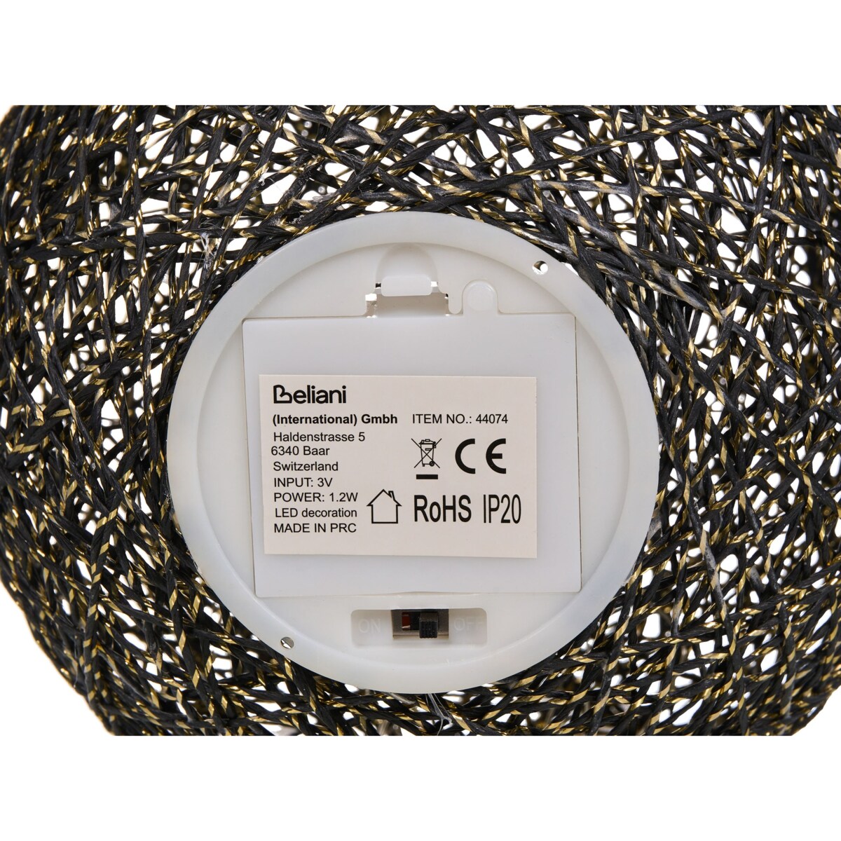 Dekoracja świąteczna BOLMEN Bombka 15/20 cm Czarny