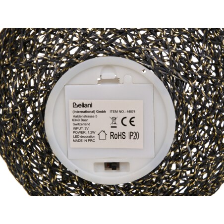 Dekoracja świąteczna BOLMEN Bombka 15/20 cm Czarny