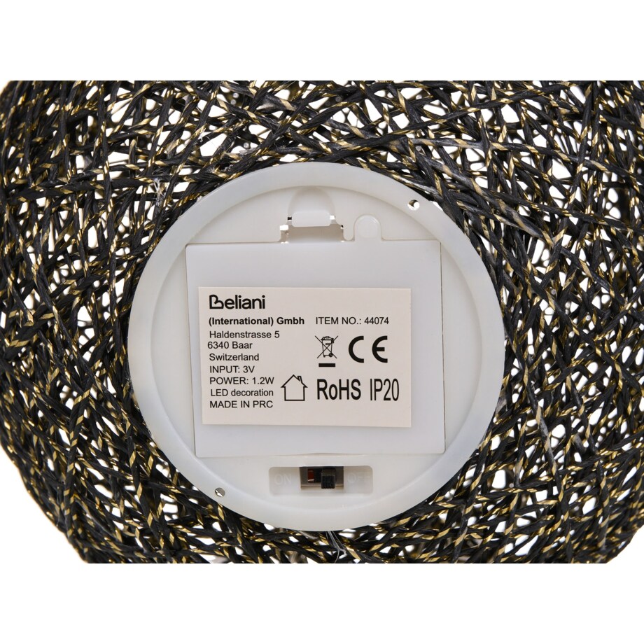 Dekoracja świąteczna BOLMEN Bombka 15/20 cm Czarny