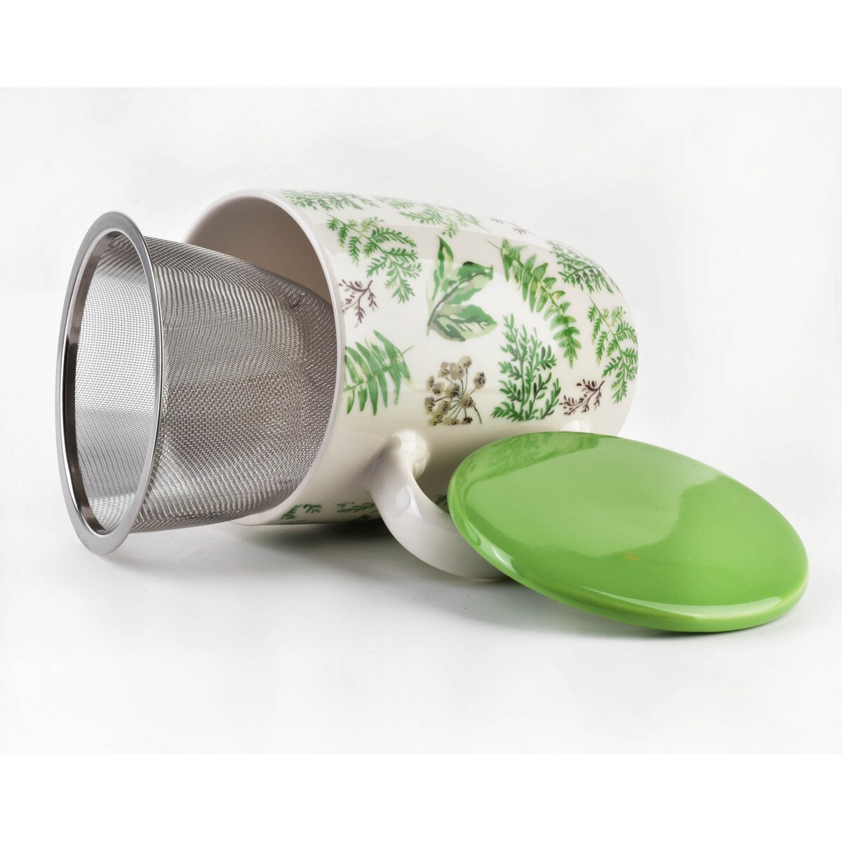 EDDY Kubek z zaparzaczem i pokrywkązielony