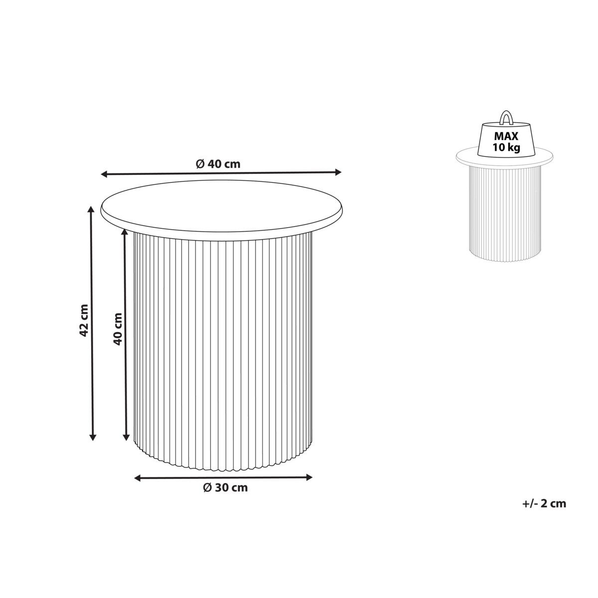 Stolik pomocniczny biały OLLIE