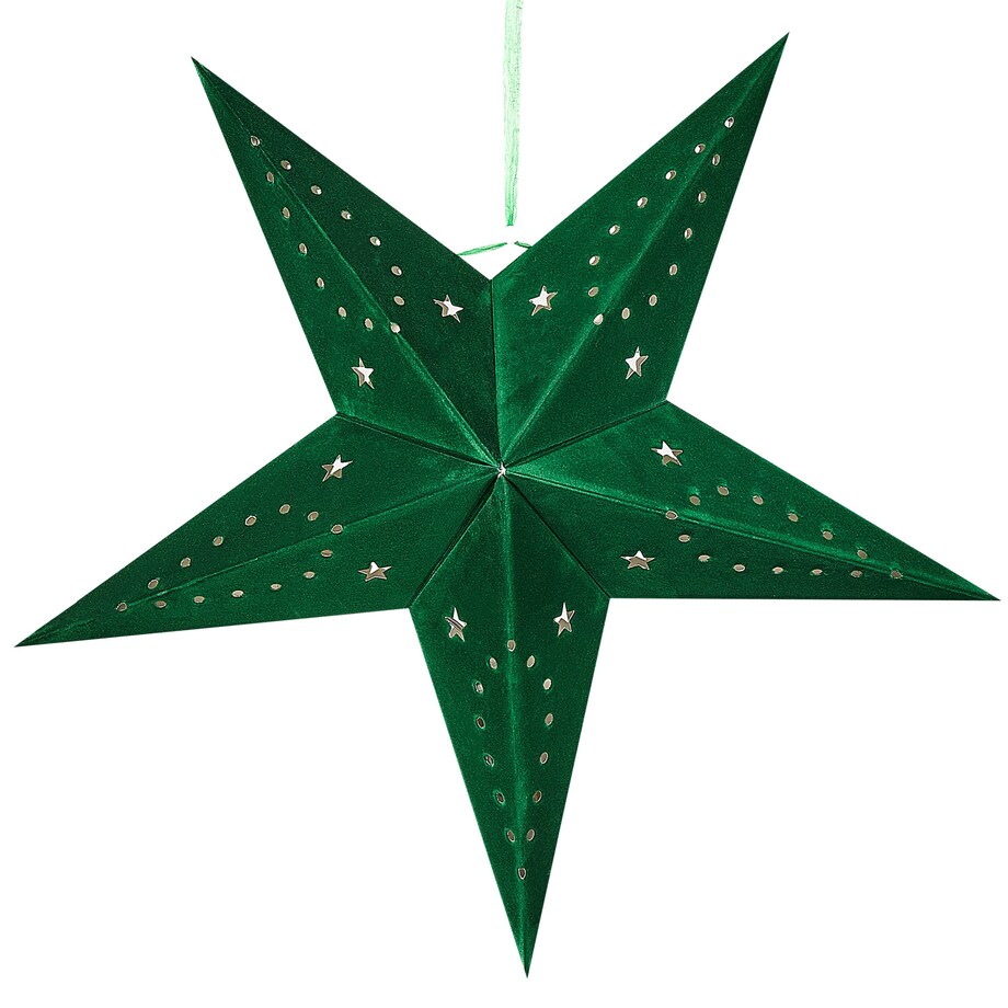 Zestaw 2 dekoracji wiszących LED MOTTI 45 cm Gwiazda Szmaragdowy