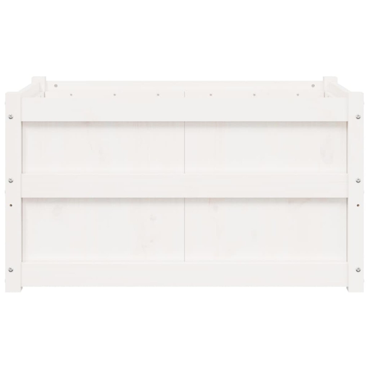 vidaXL Donica ogrodowa, biała, 90x50x50 cm, lite drewno sosnowe