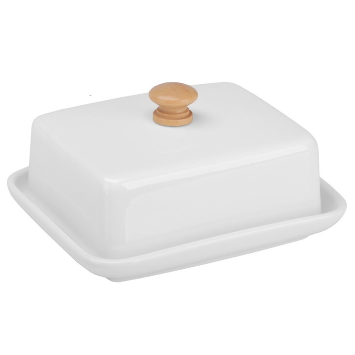 MASELNICZKA na masło pojemnik ceramika biała box na prezent kuchenna