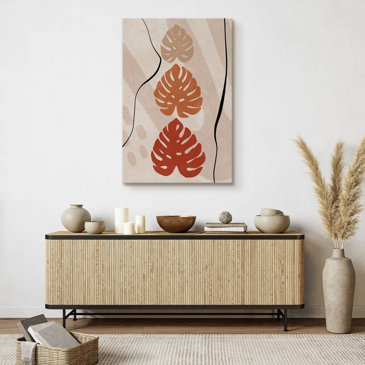 Obraz Trzy Liście Monstery 80x120cm