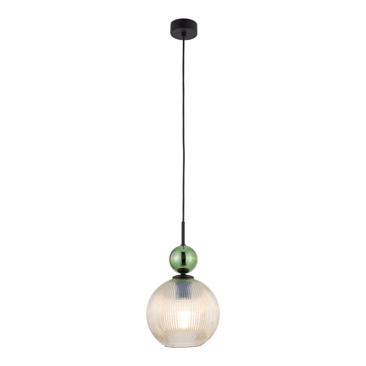 Lampa Wisząca Tk Lighting Sophia Big E27 Koniakowy Klosz Zielona Kulka