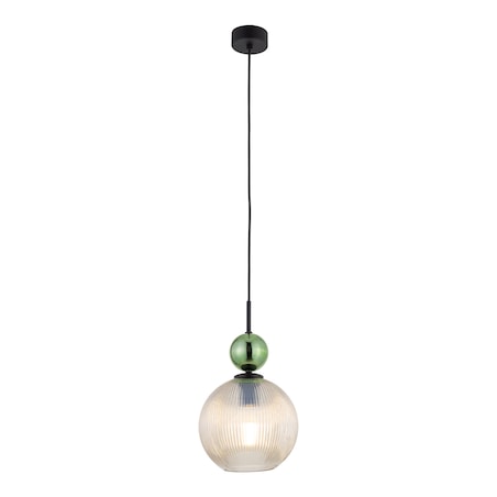 Lampa Wisząca Tk Lighting Sophia Big E27 Koniakowy Klosz Zielona Kulka