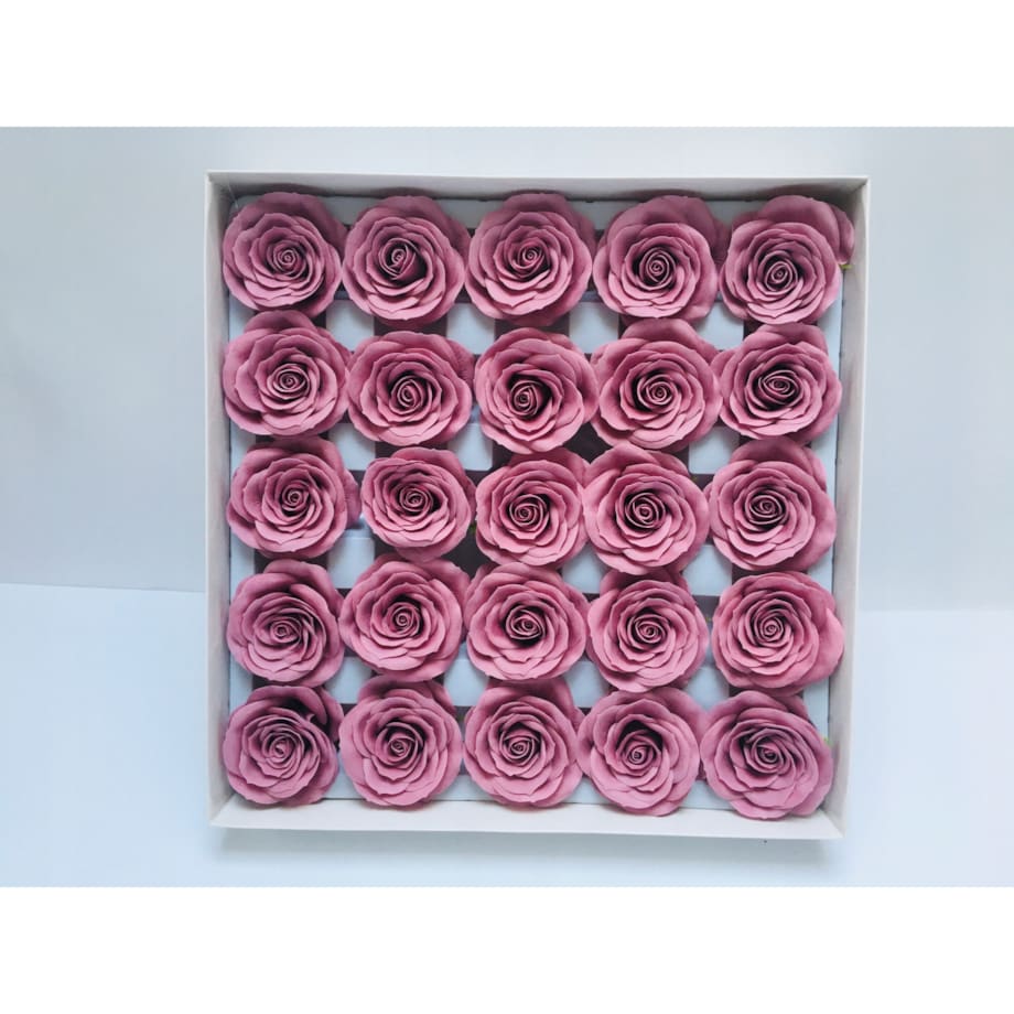 FLOWER BOX KWIATY MYDLANE róża 25szt prezent dzień mamy mamy pachnące