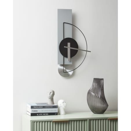 Zegar ścienny CEVINS 31 cm Metal Jasnoszary