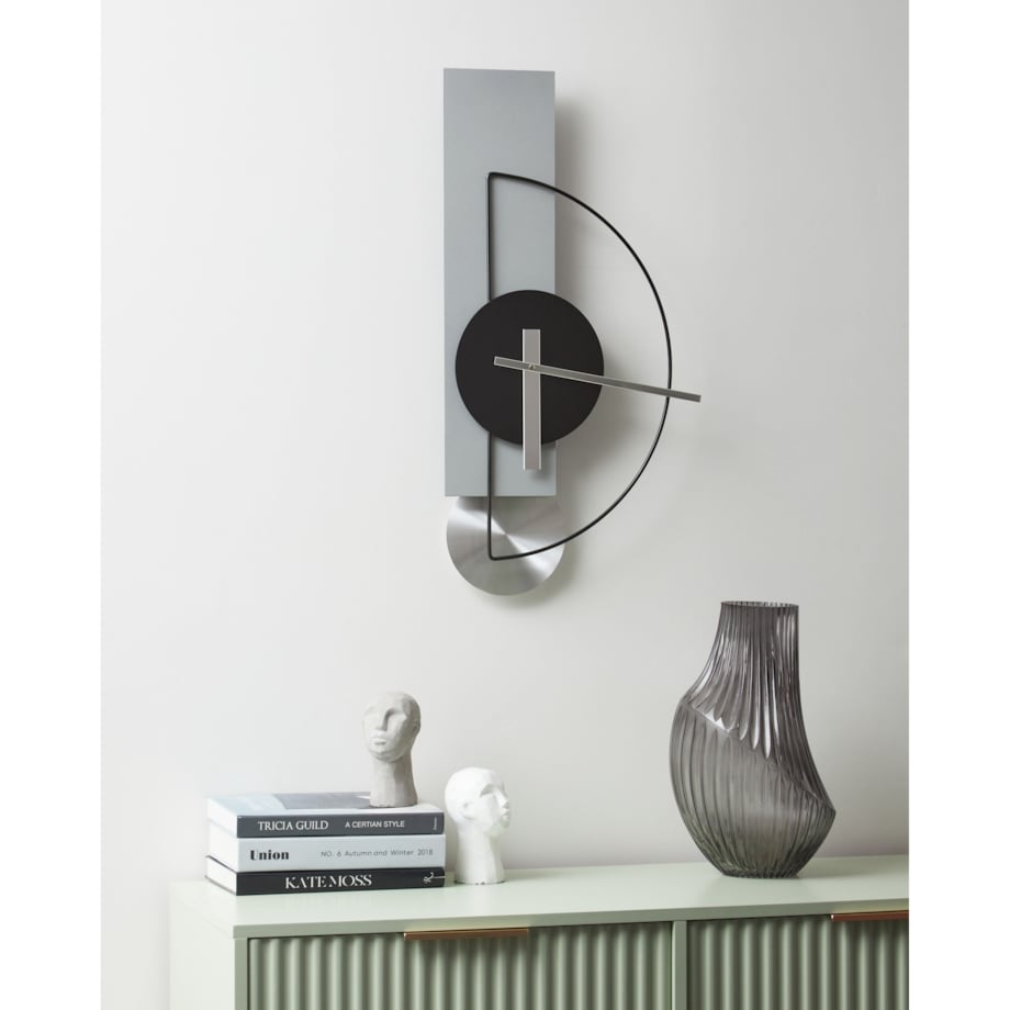 Zegar ścienny CEVINS 31 cm Metal Jasnoszary
