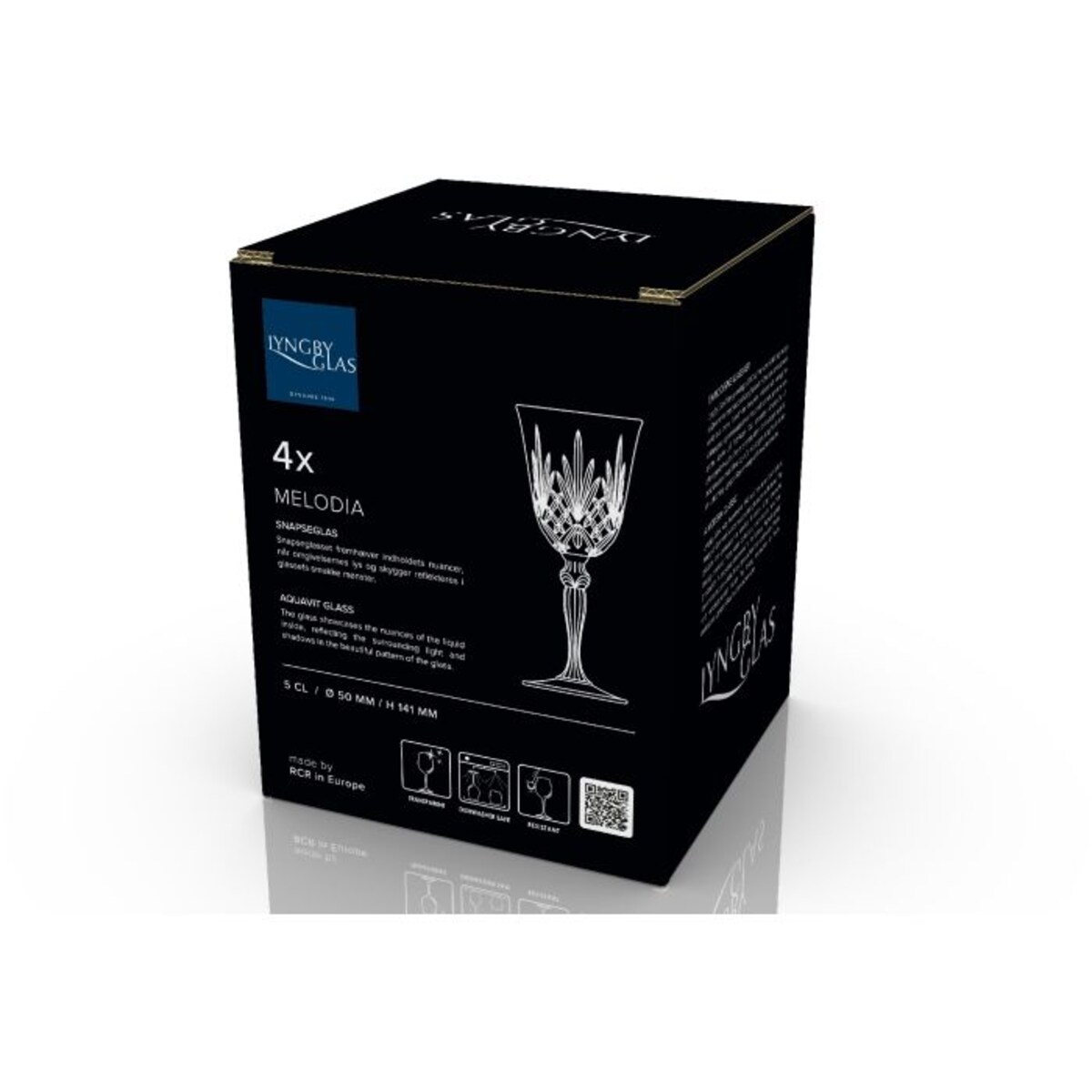 Kieliszki ze szkła kryształowego Melodia 50 ml 4 sztuki 31133