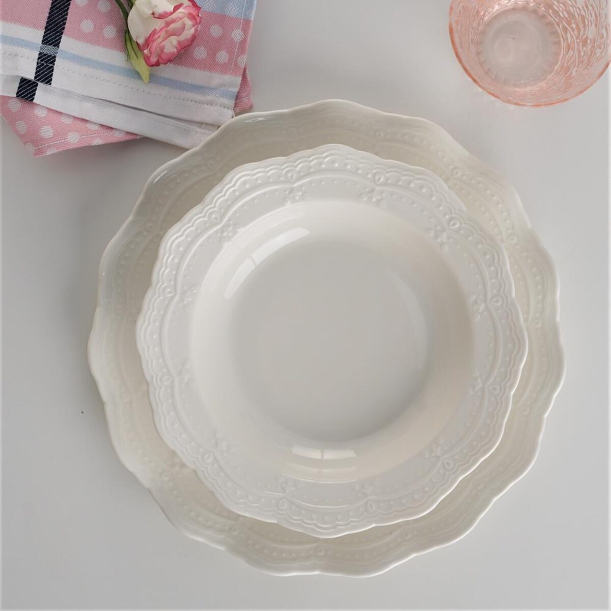 VILLA ITALIA Serwis obiadowy porcelanowy na 6 osób AURELIA