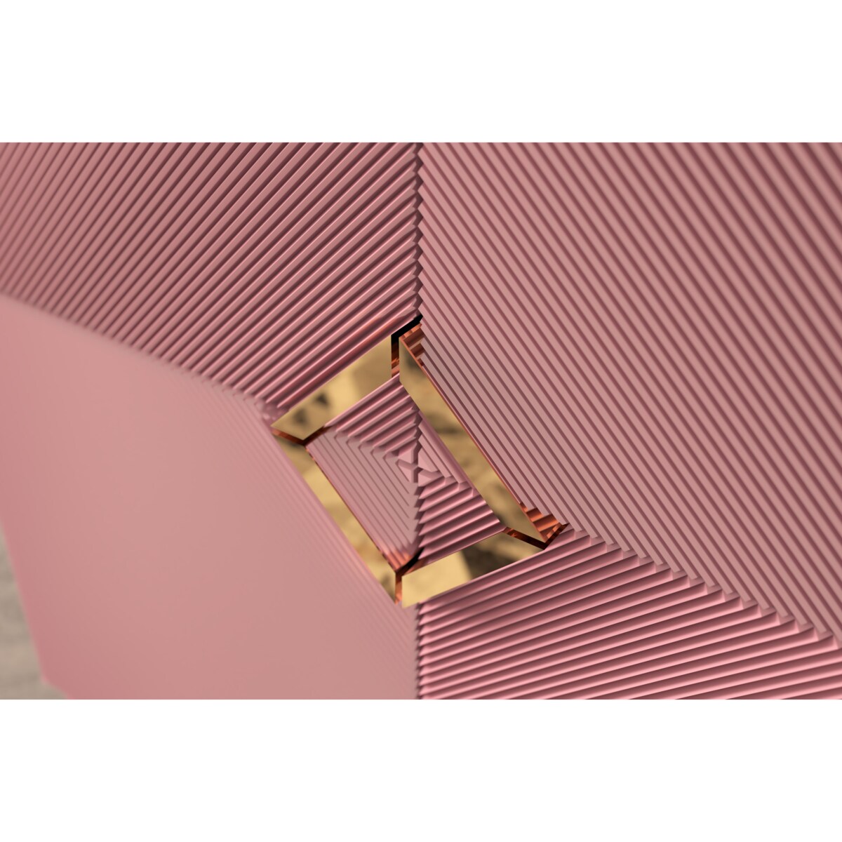 Drewniana komoda Visby DEMI HIGH / kolor pudrowy róż