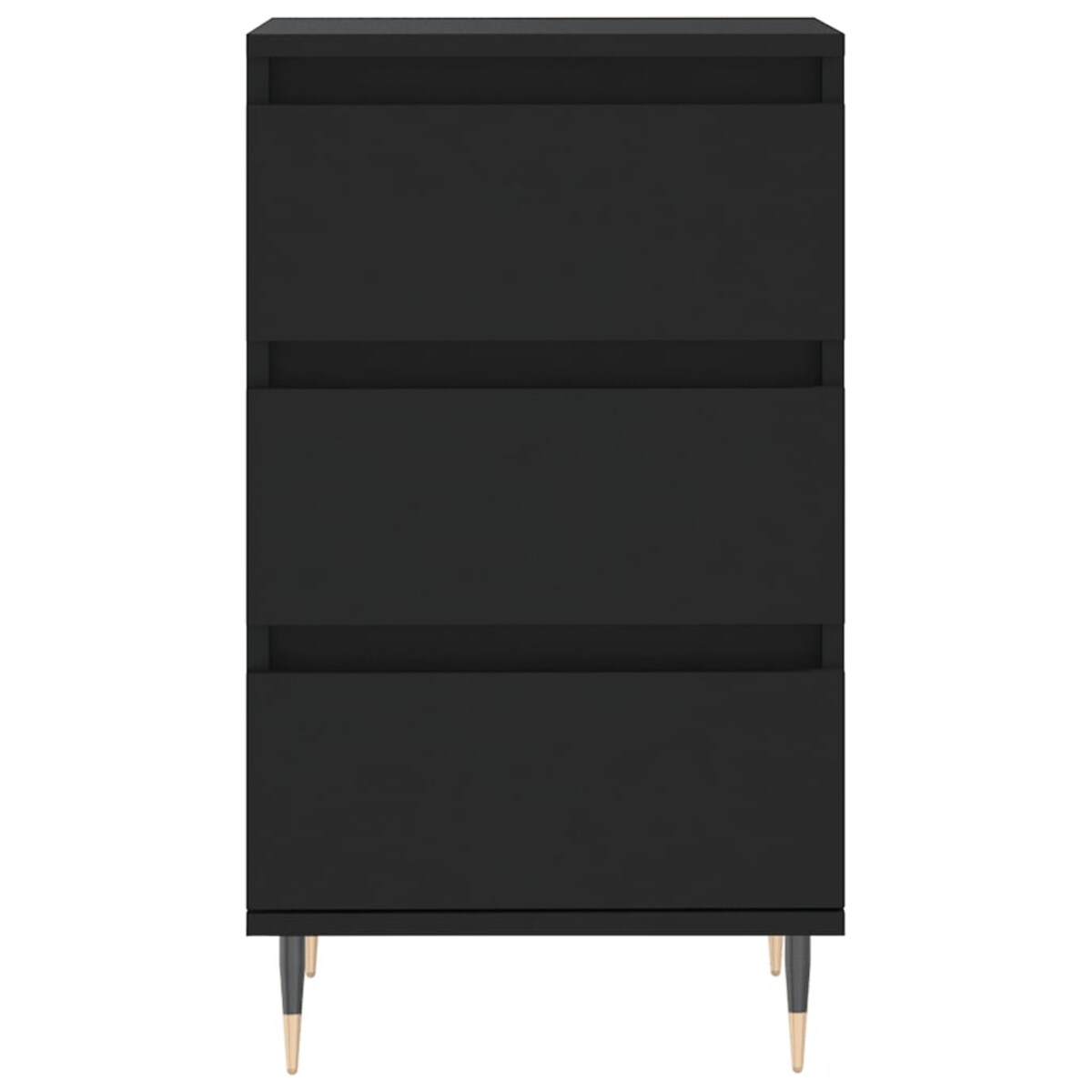 vidaXL Komoda, czarna, 40x35x70 cm, materiał drewnopochodny