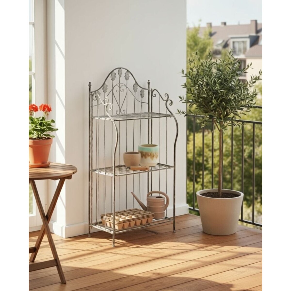 Regał VISANO Metal 59 cm 30 cm Szary