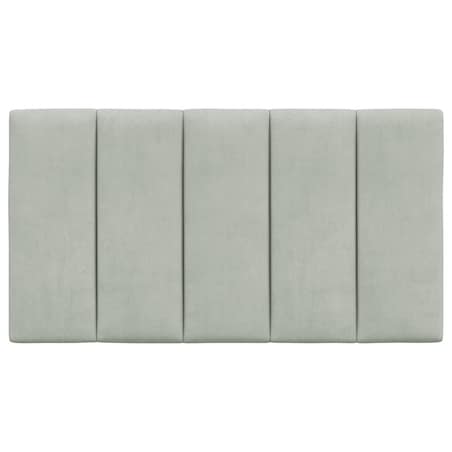 vidaXL Poduszka na wezgłowie, Hanko, jasnoszara, 90 cm, aksamitna