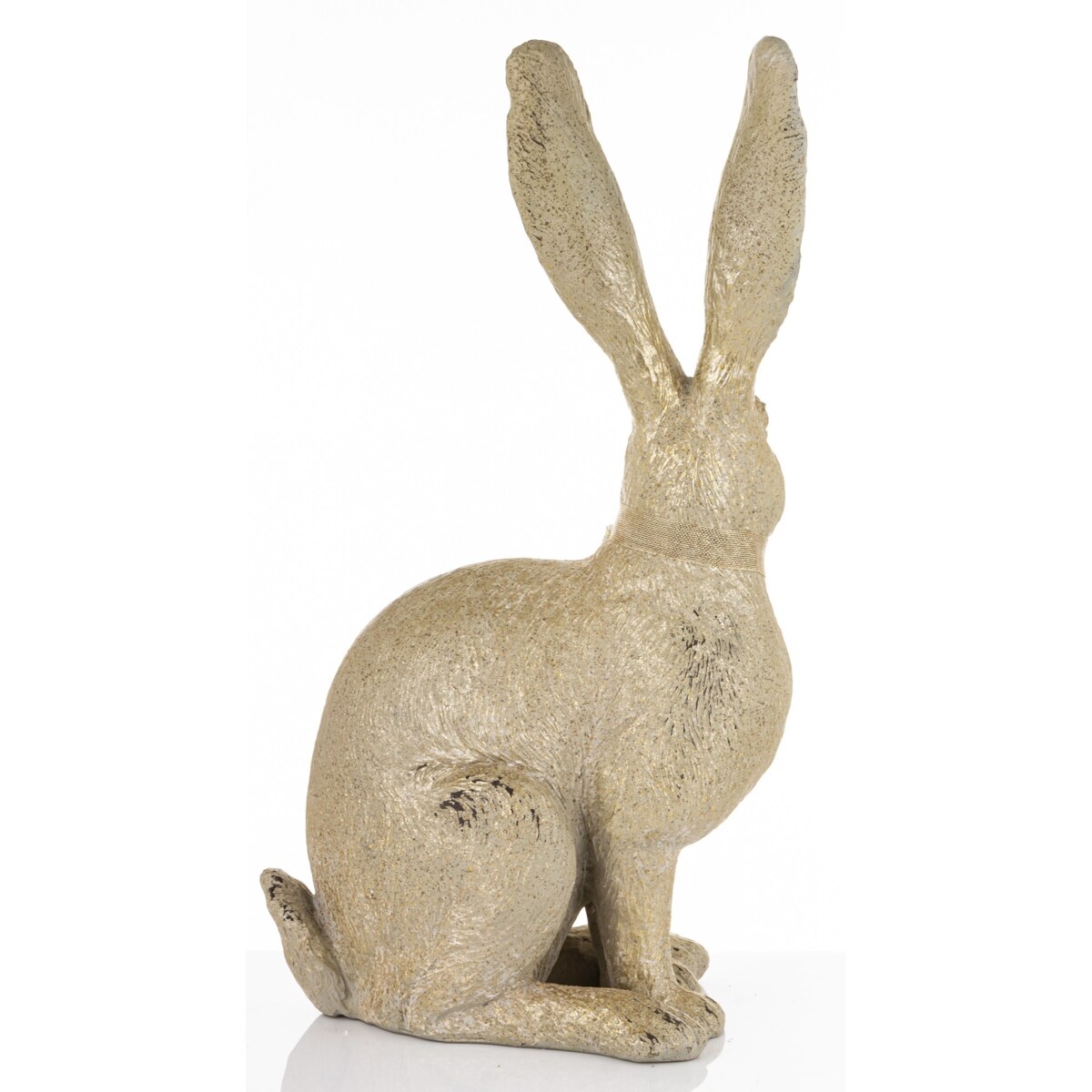 Dekoracja - siedzący zając 59x14x15 cm HARE ze wstążeczką