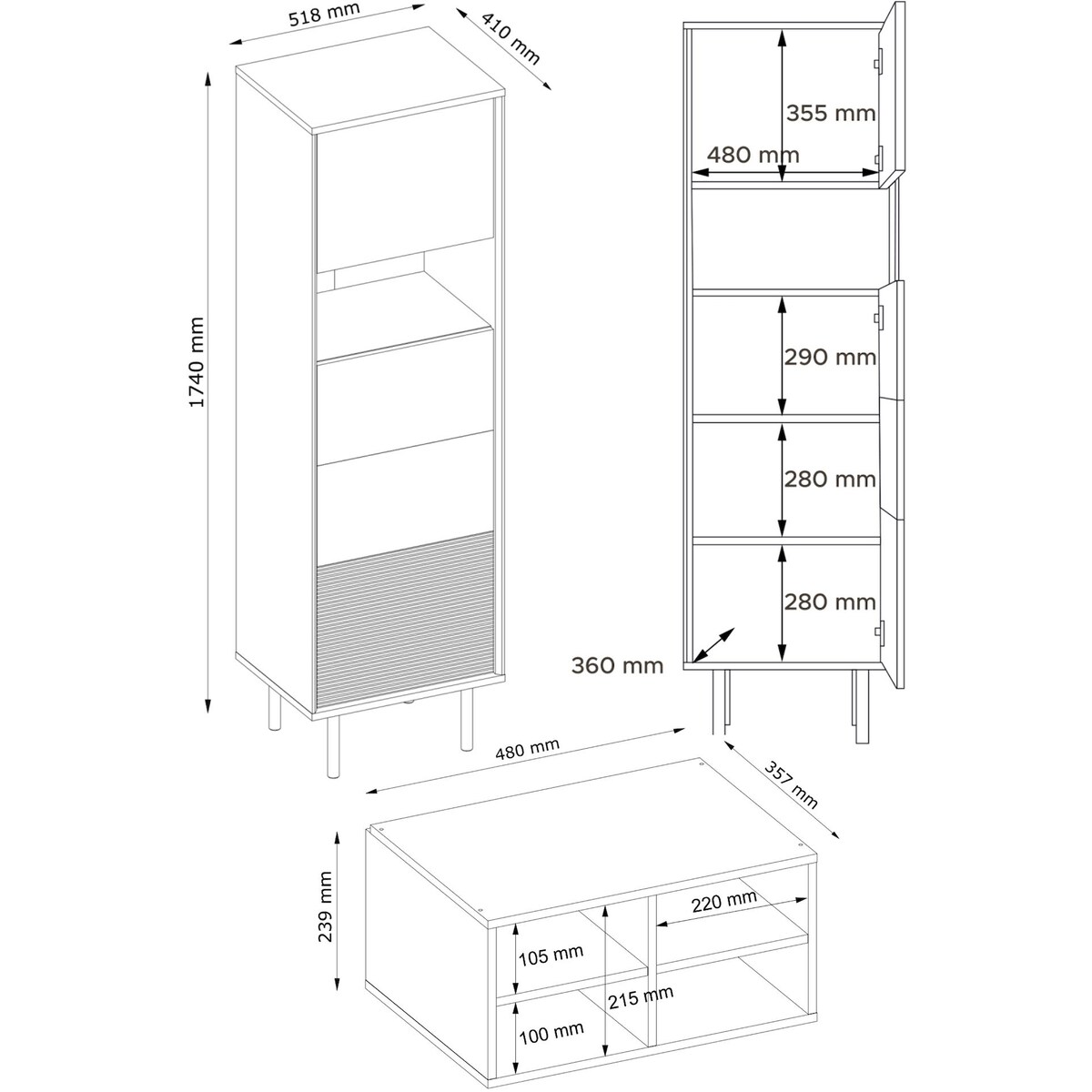 KONSIMO LOFTY Regał industrialny loft