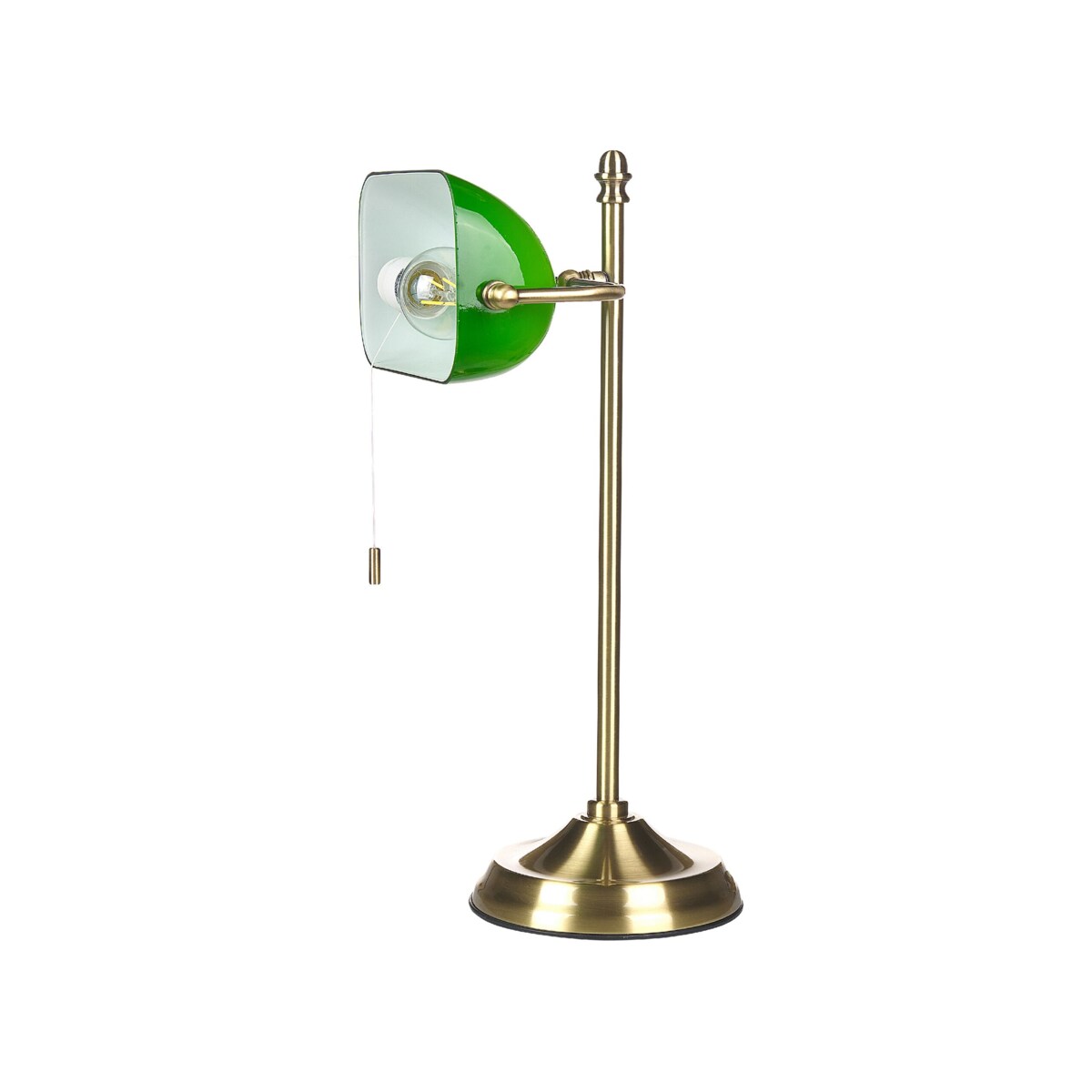 Lampa stołowa metalowa zielona ze złotym MARAVAL